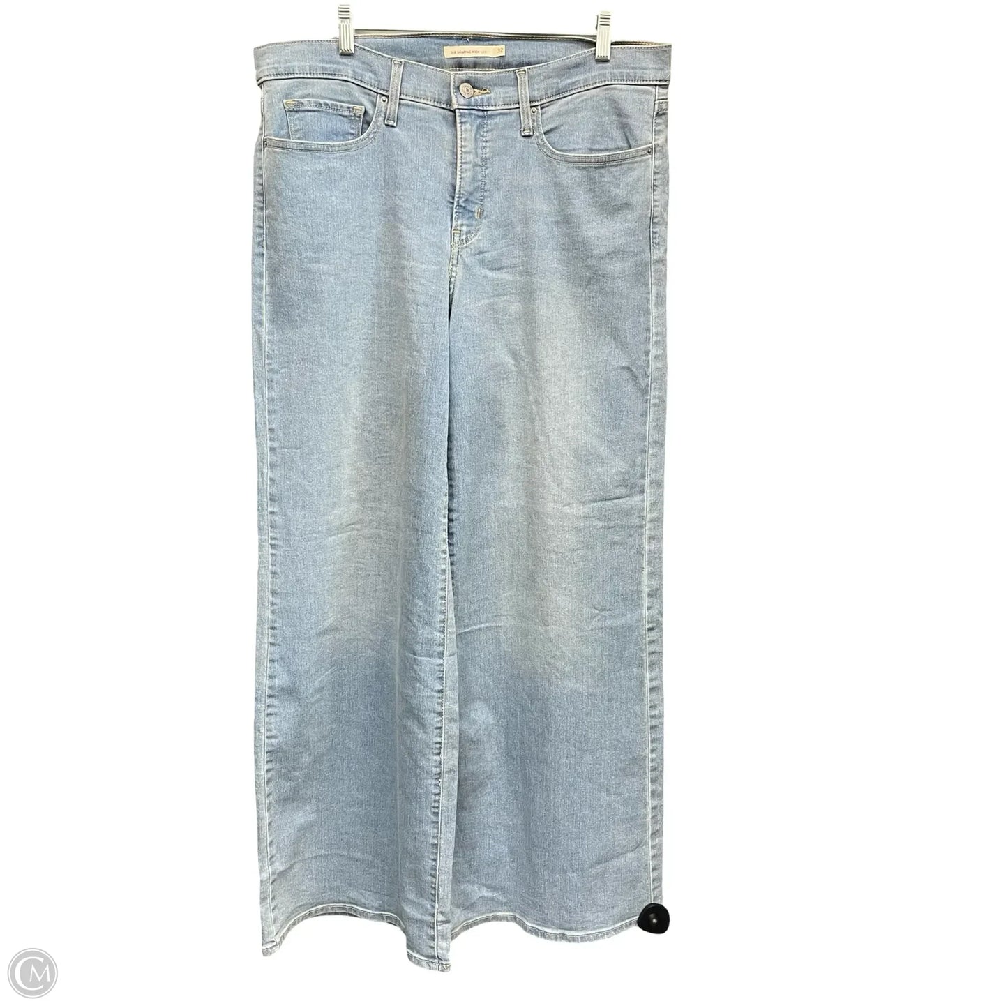 Jeans Wide Leg By Levis In Blue Denim, Size: 14