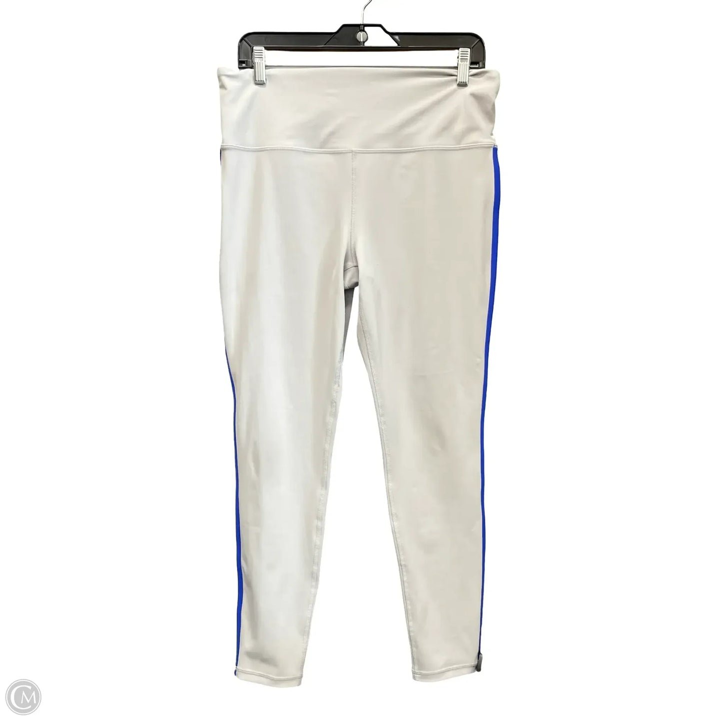 Athletic Leggings By Athleta In Blue & Grey, Size: L