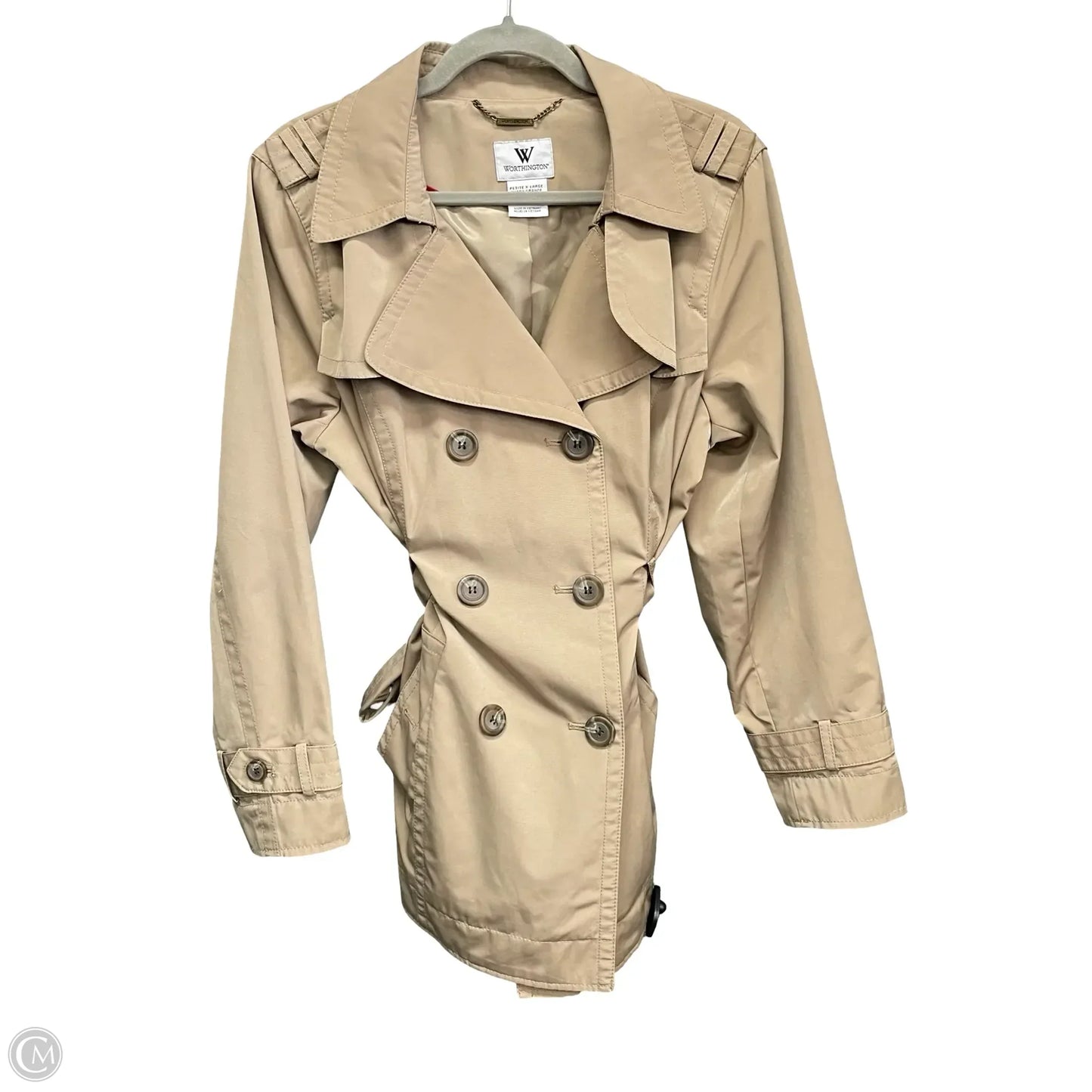 Coat Raincoat By Worthington In Tan, Size: Xlp