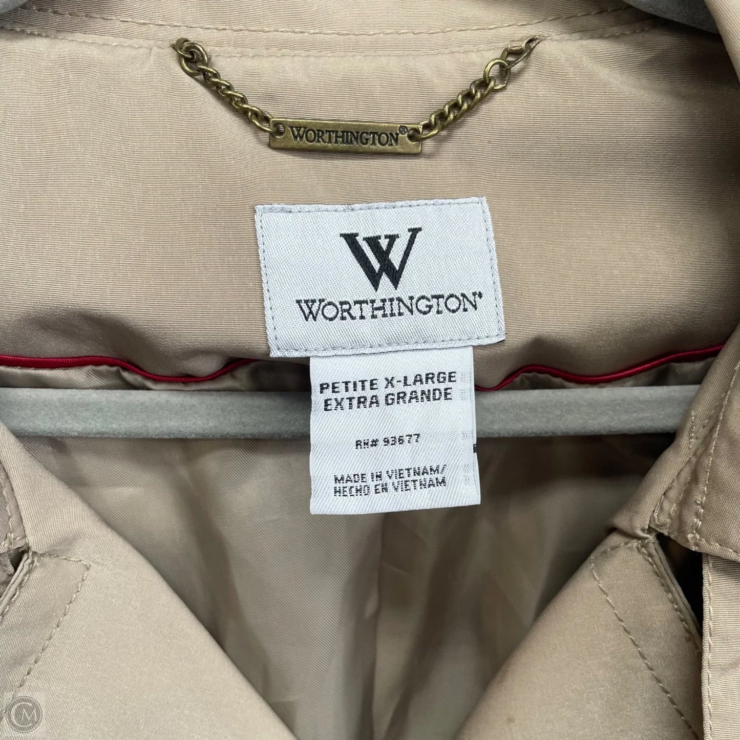 Coat Raincoat By Worthington In Tan, Size: Xlp