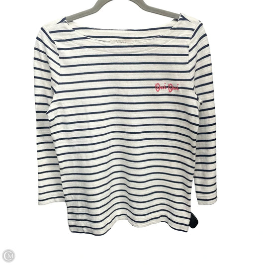 Top Long Sleeve By Loft In Striped Pattern, Size: S
