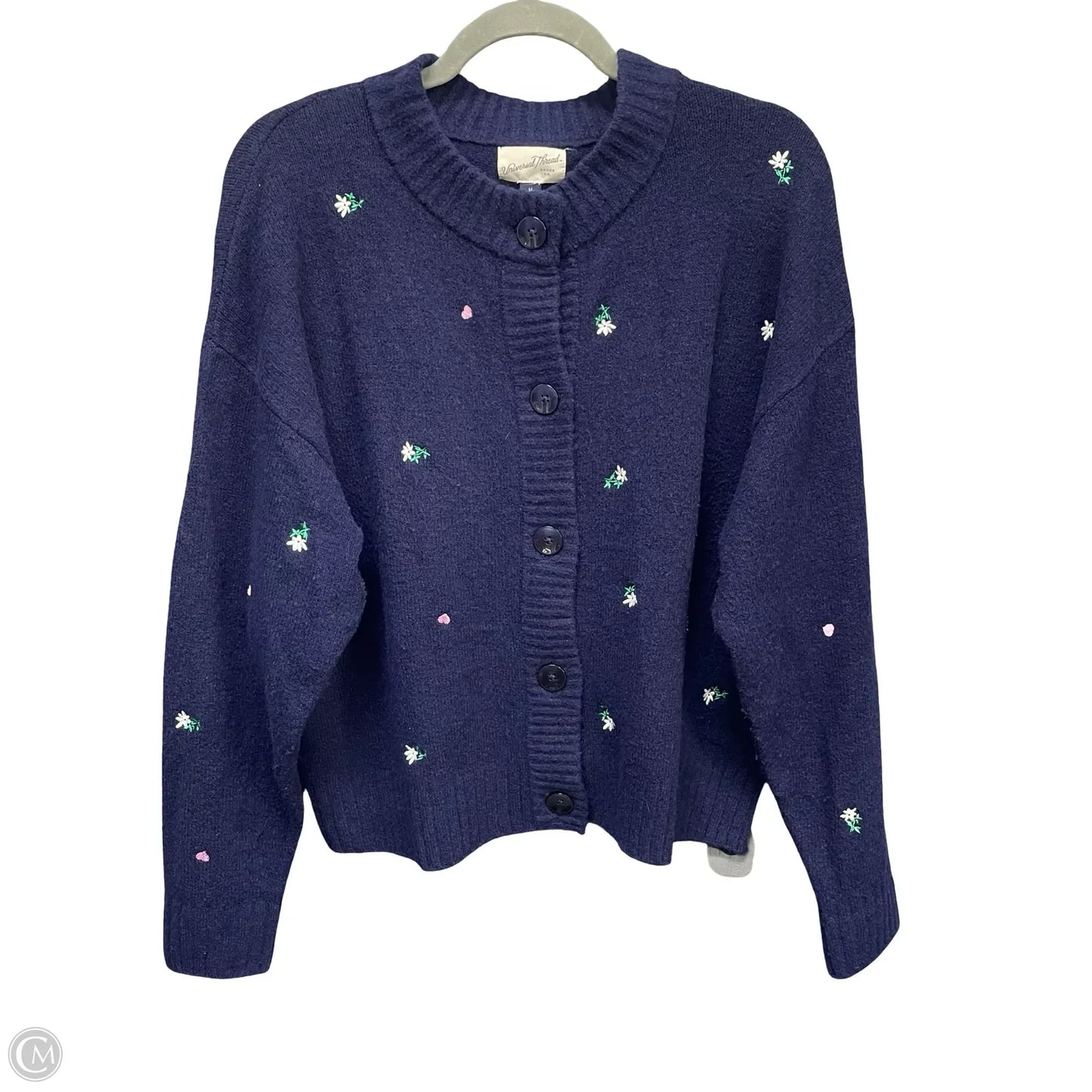 Sweater Cardigan By Universal Thread In Navy, Size: M
