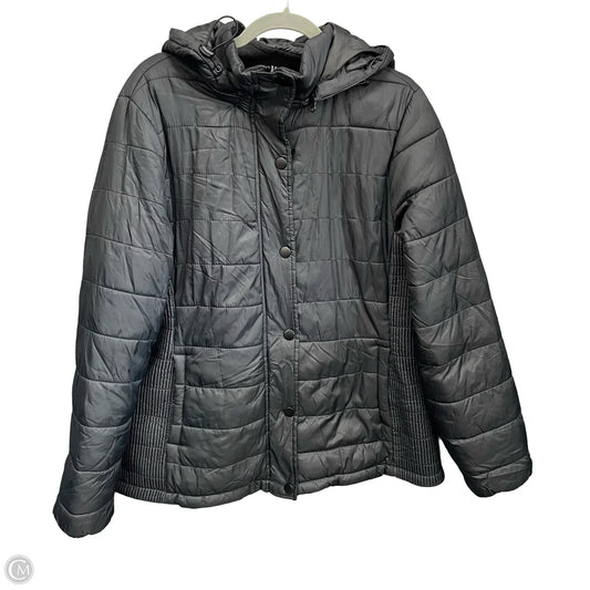 Jacket Puffer & Quilted By Time And Tru In Black, Size: L