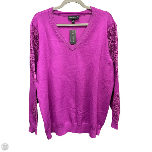 Sweater By Lane Bryant In Purple, Size: Xl