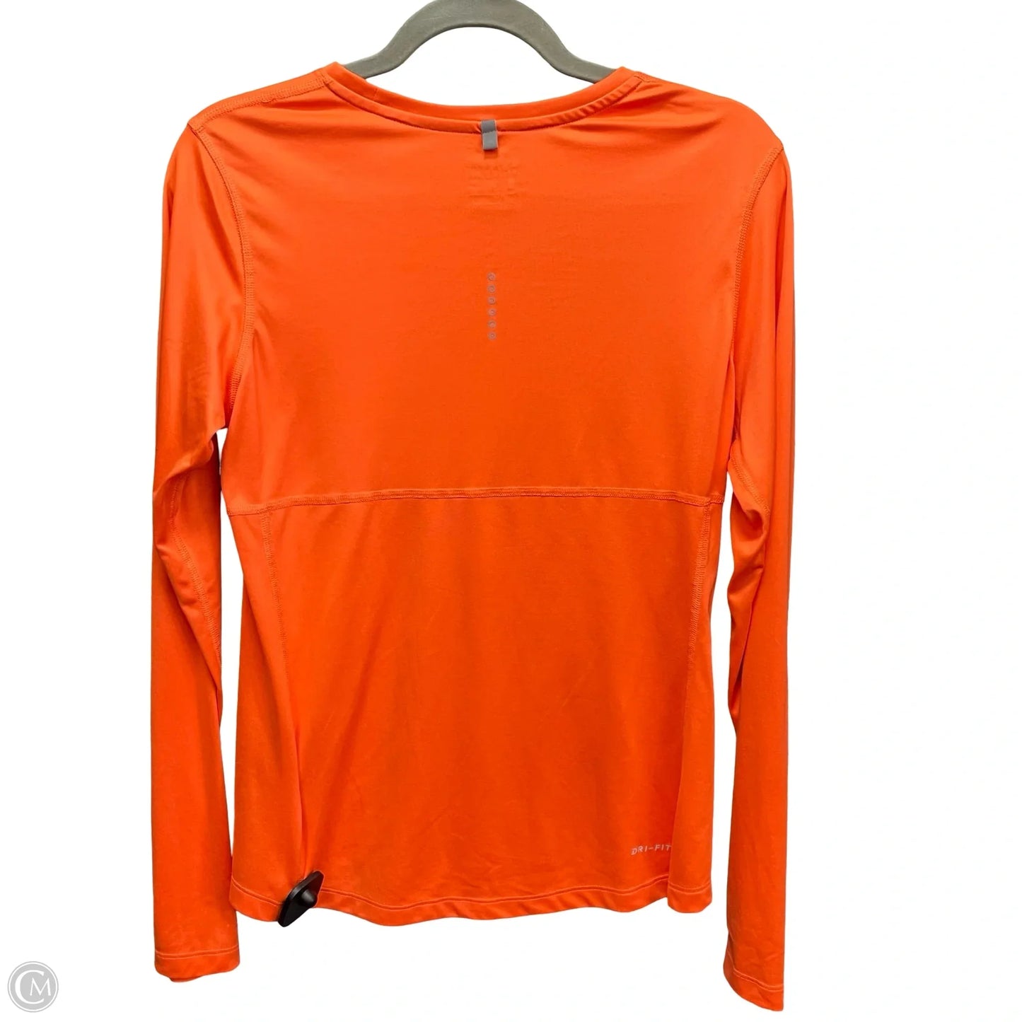 Athletic Top Long Sleeve Crewneck By Nike In Orange, Size: M