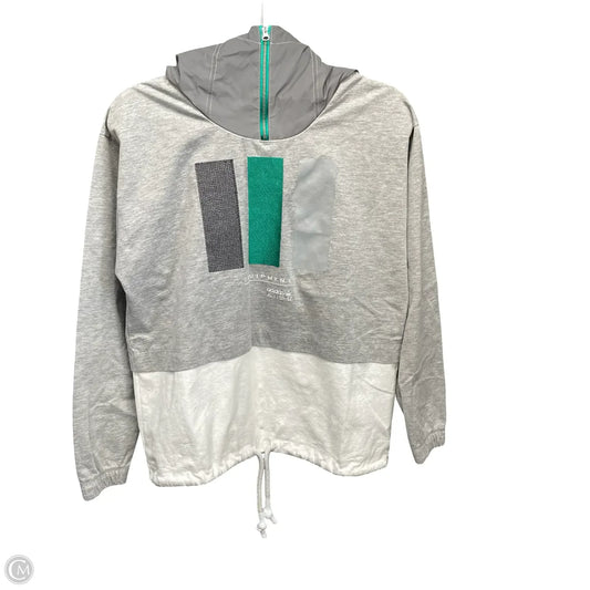 Athletic Top Long Sleeve Hoodie By Adidas In Grey, Size: Xs