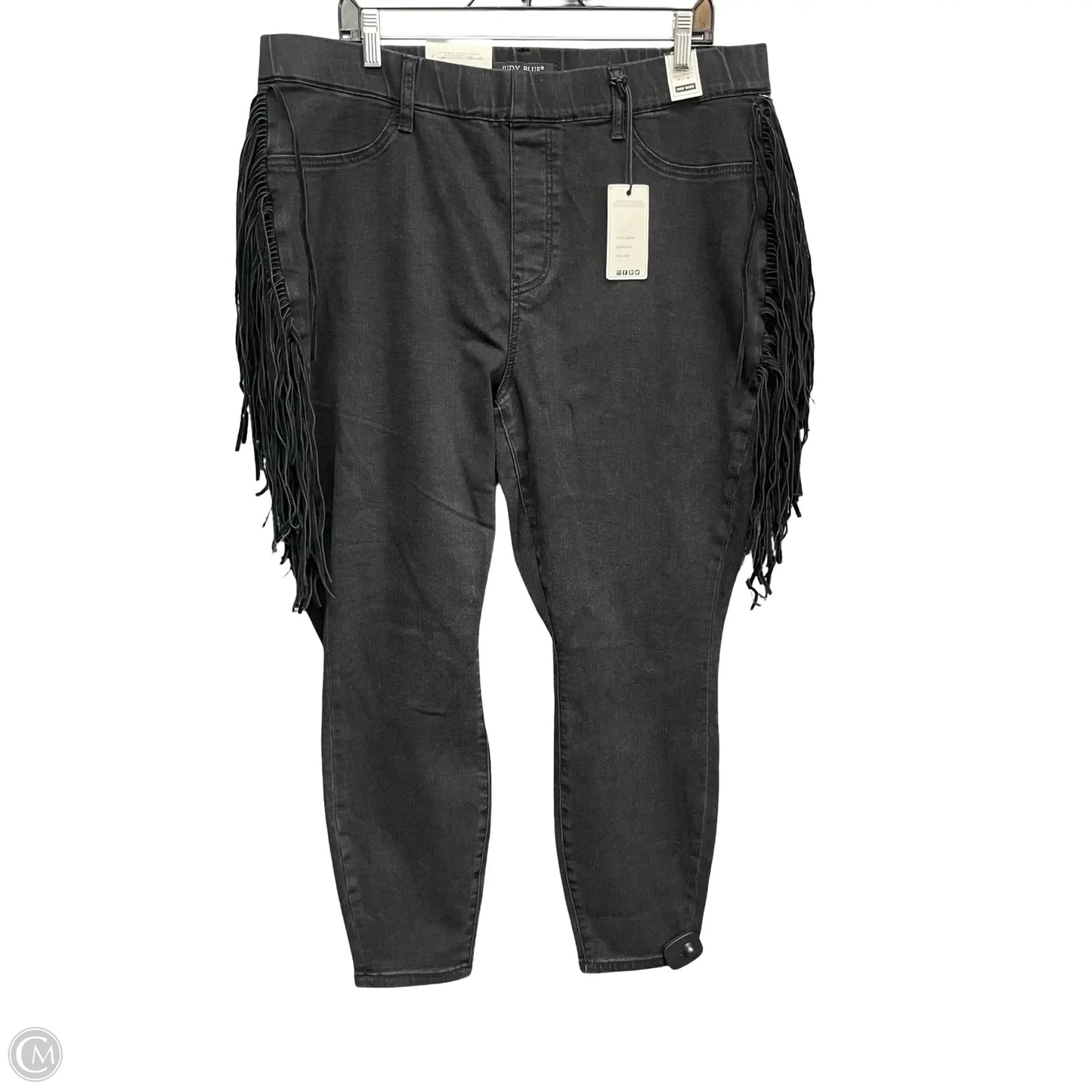 Jeans Skinny By Judy Blue In Black Denim, Size: 20