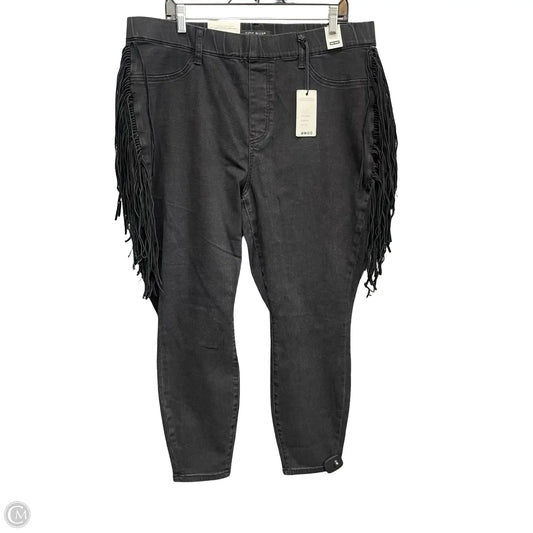 Jeans Skinny By Judy Blue In Black Denim, Size: 20