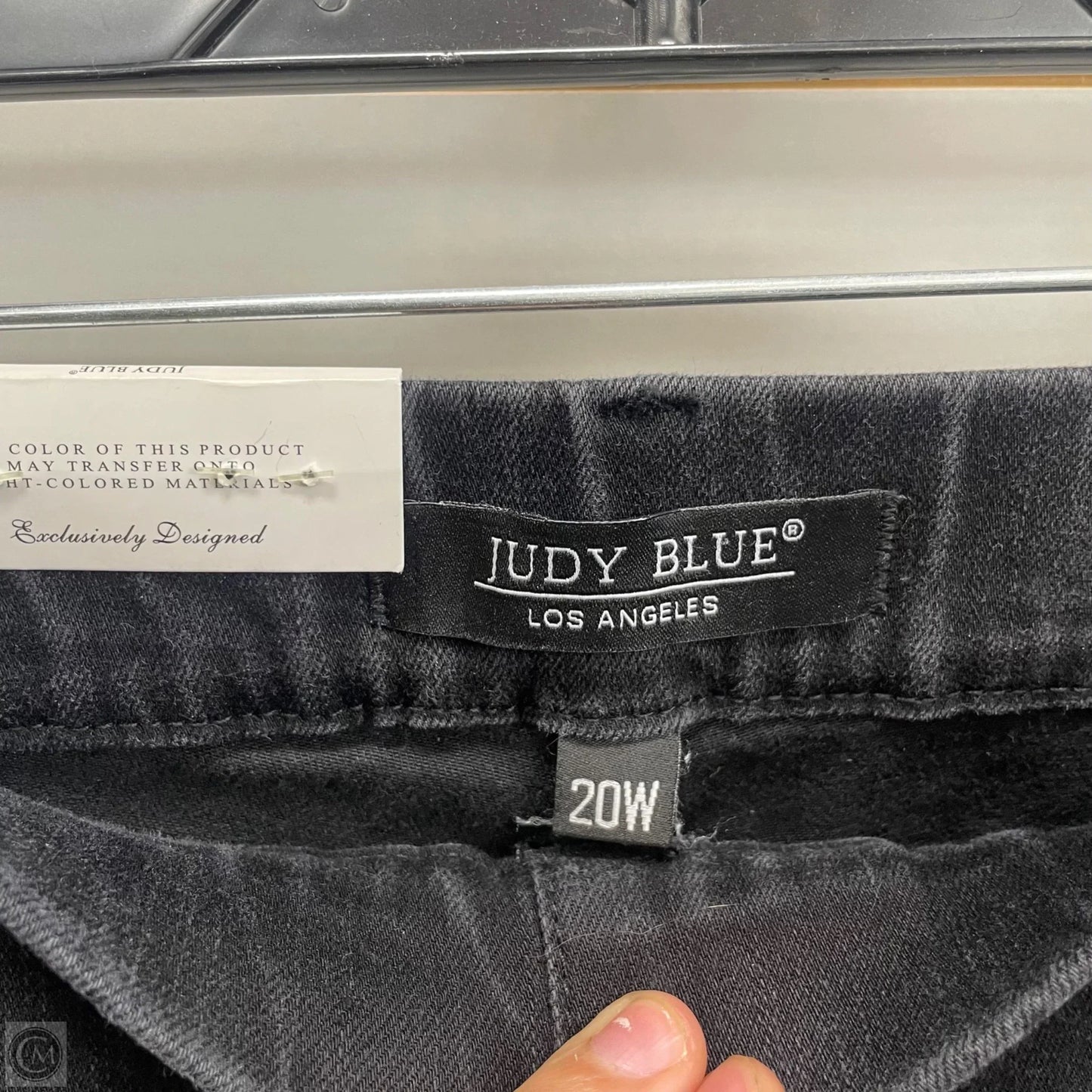 Jeans Skinny By Judy Blue In Black Denim, Size: 20
