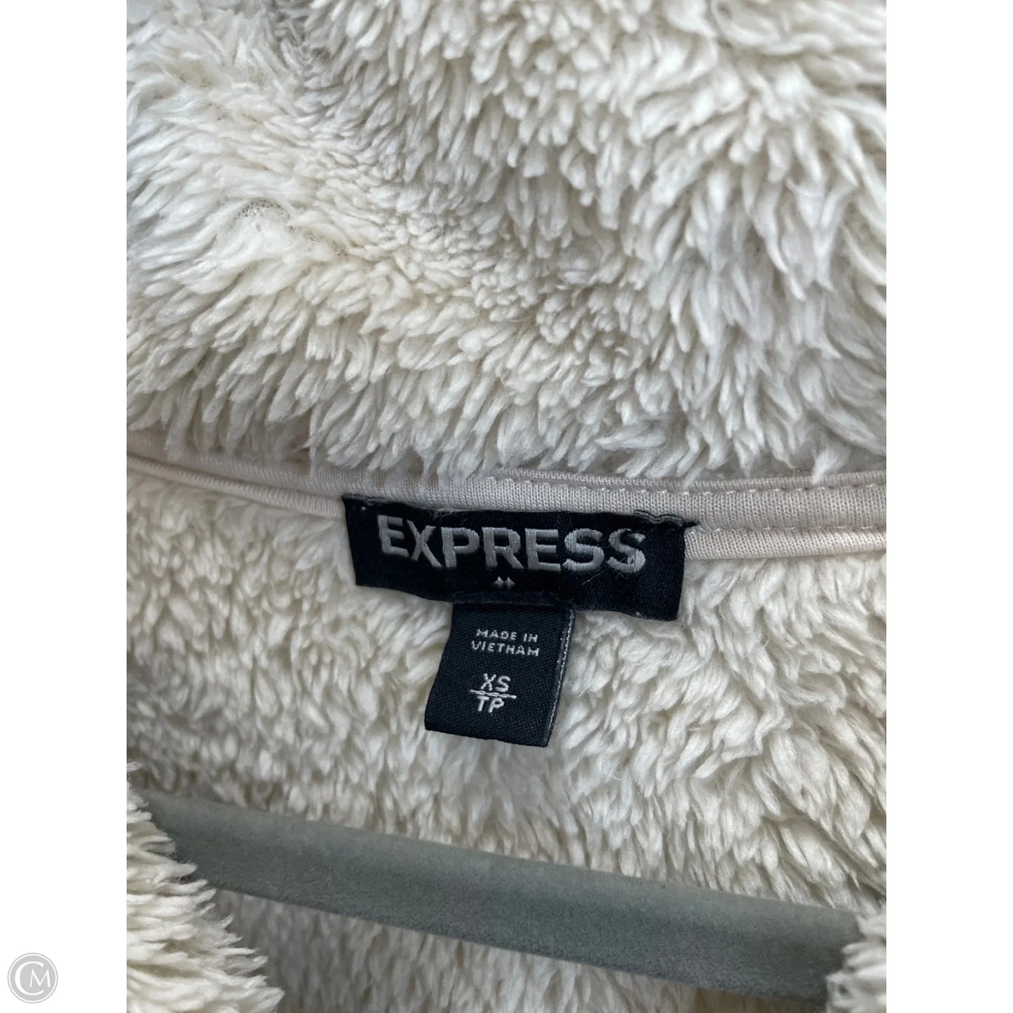 Jacket Fleece By Express In Beige, Size: Xs