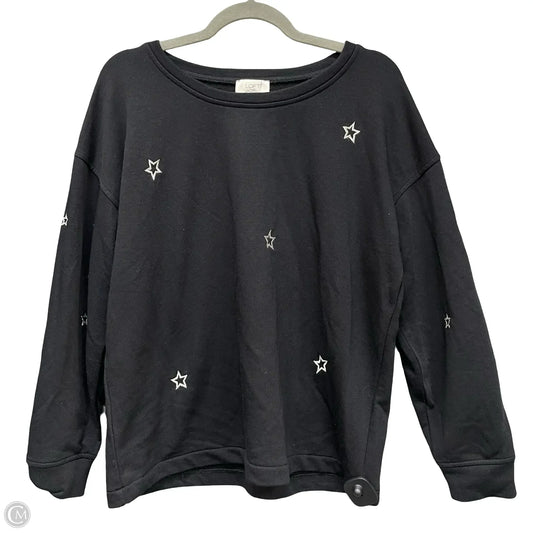 Sweatshirt Crewneck By Loft In Black, Size: S