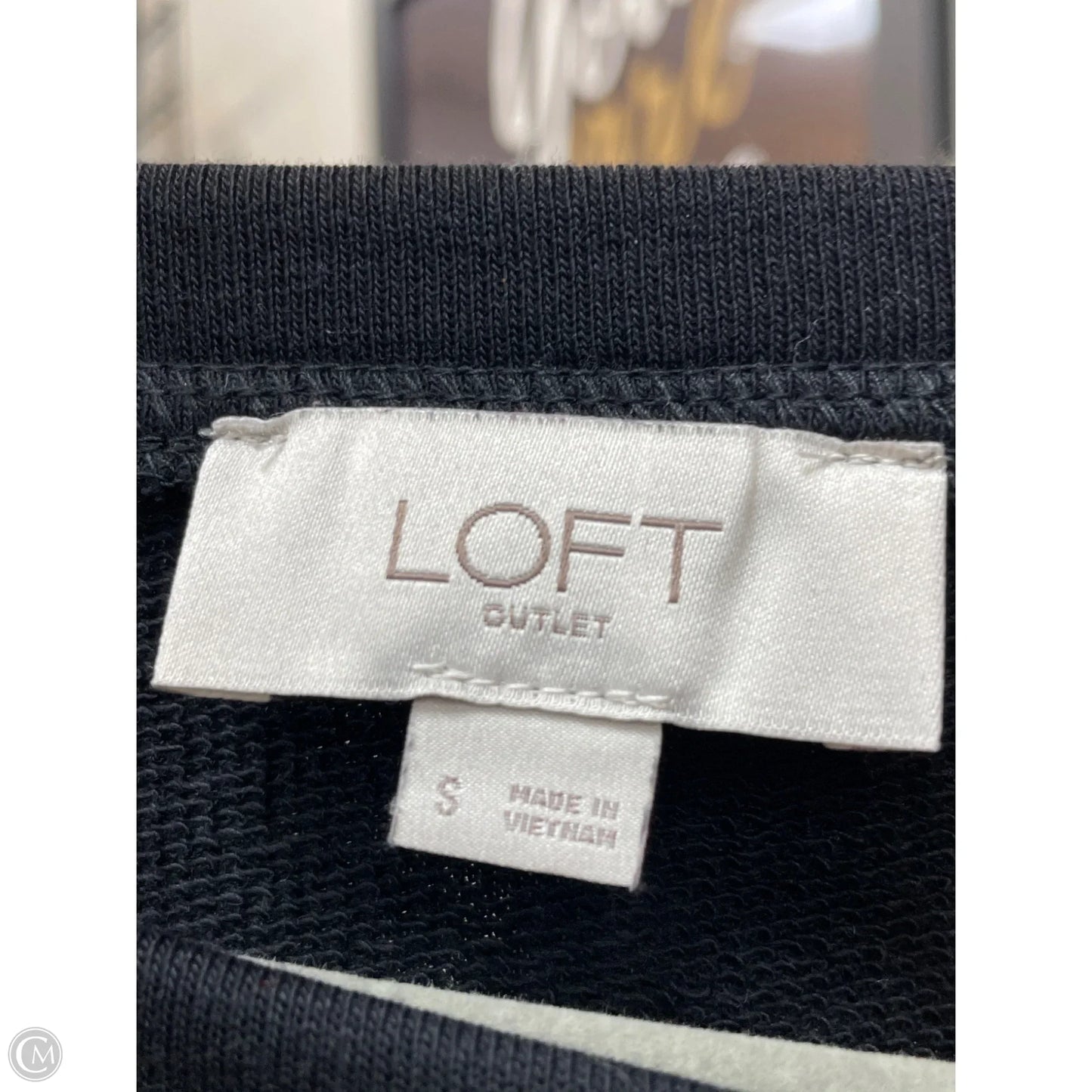 Sweatshirt Crewneck By Loft In Black, Size: S