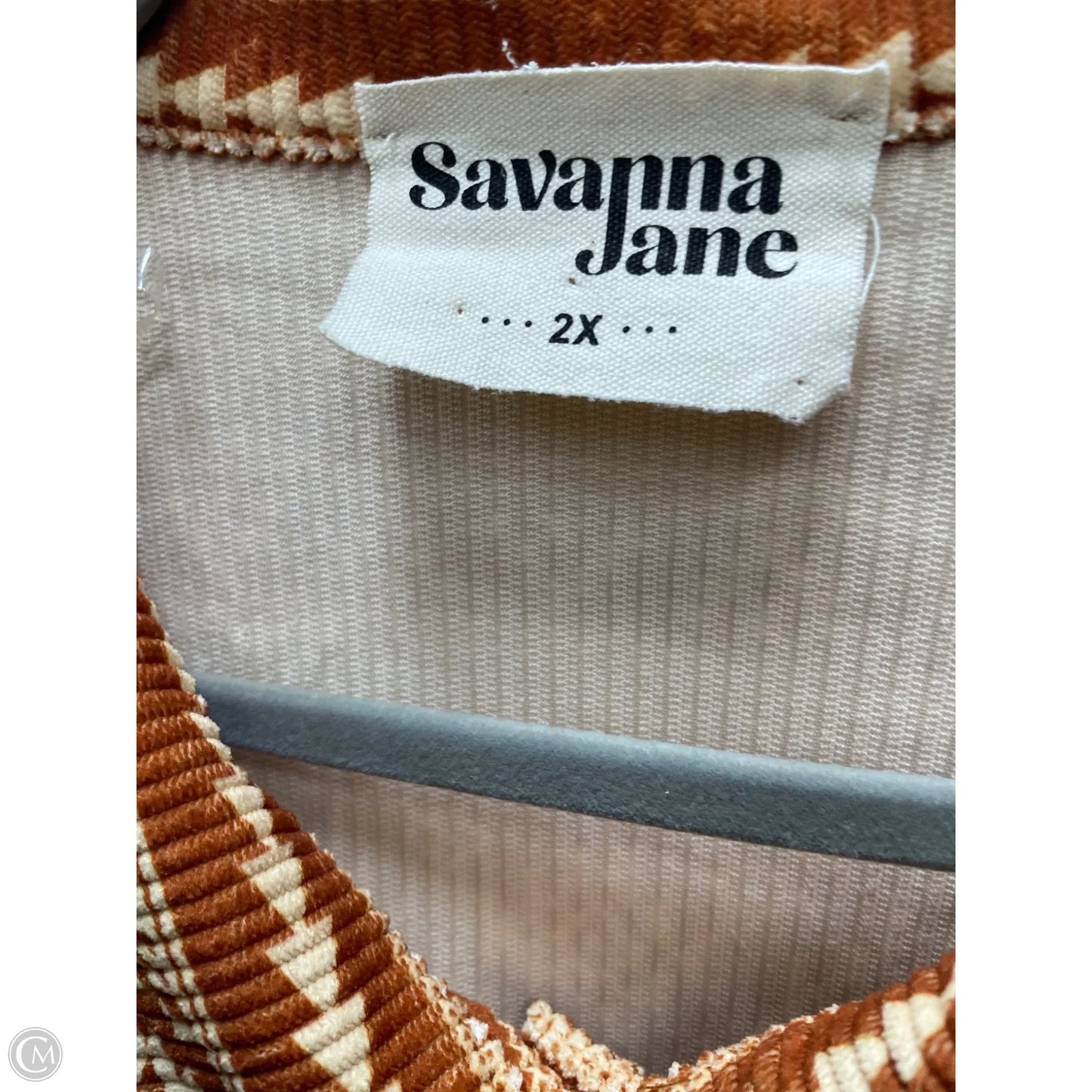 Jacket Shirt By Savanna Jane In Orange, Size: 2x