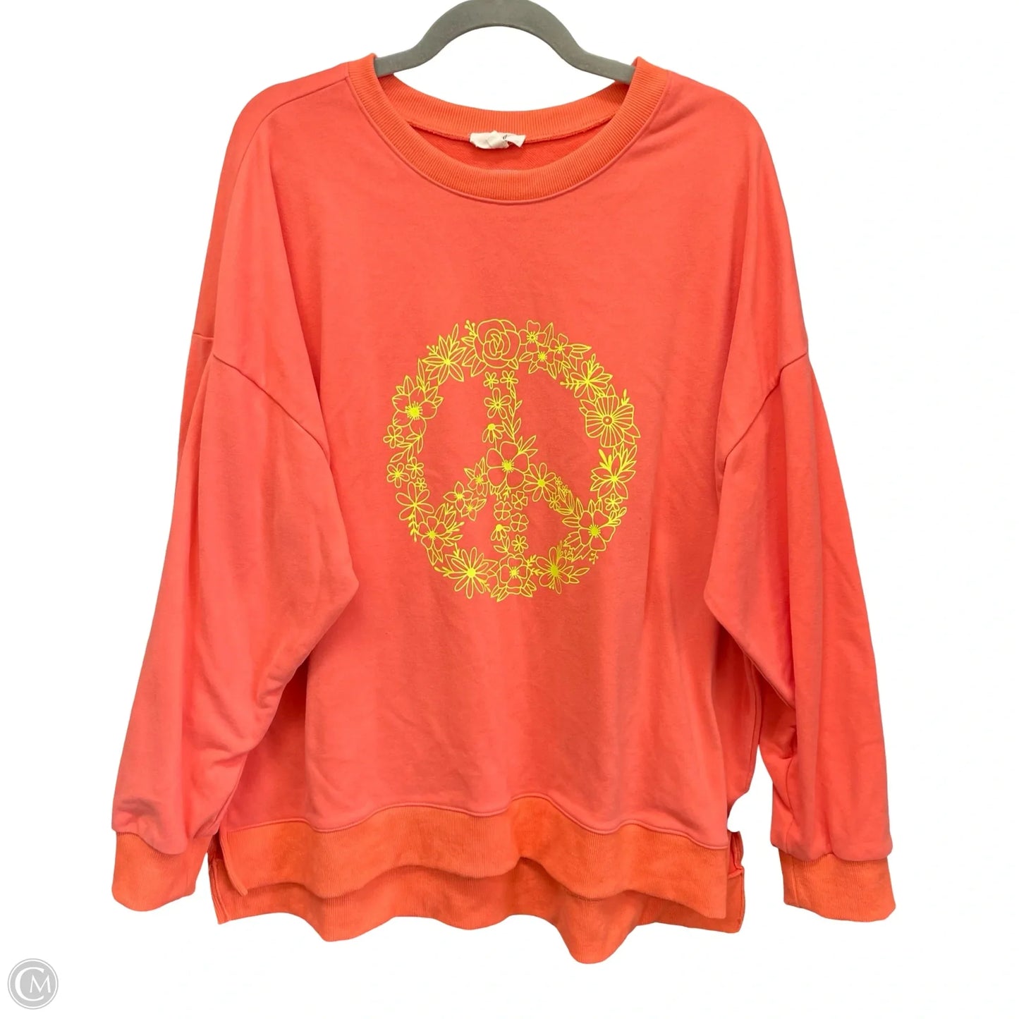 Sweatshirt Crewneck By Easel In Coral, Size: 1x