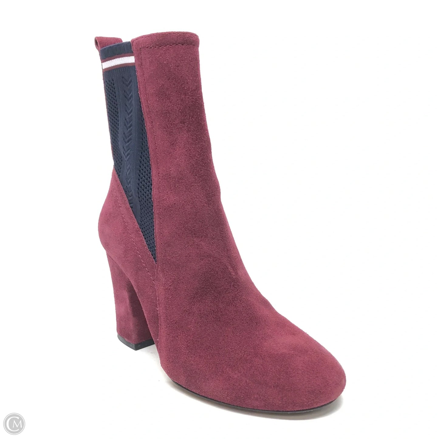 Boots Ankle Heels By Etienne Aigner In Maroon, Size: 6