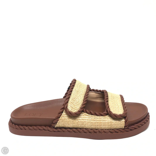 Sandals Flats By Loft In Brown, Size: 11