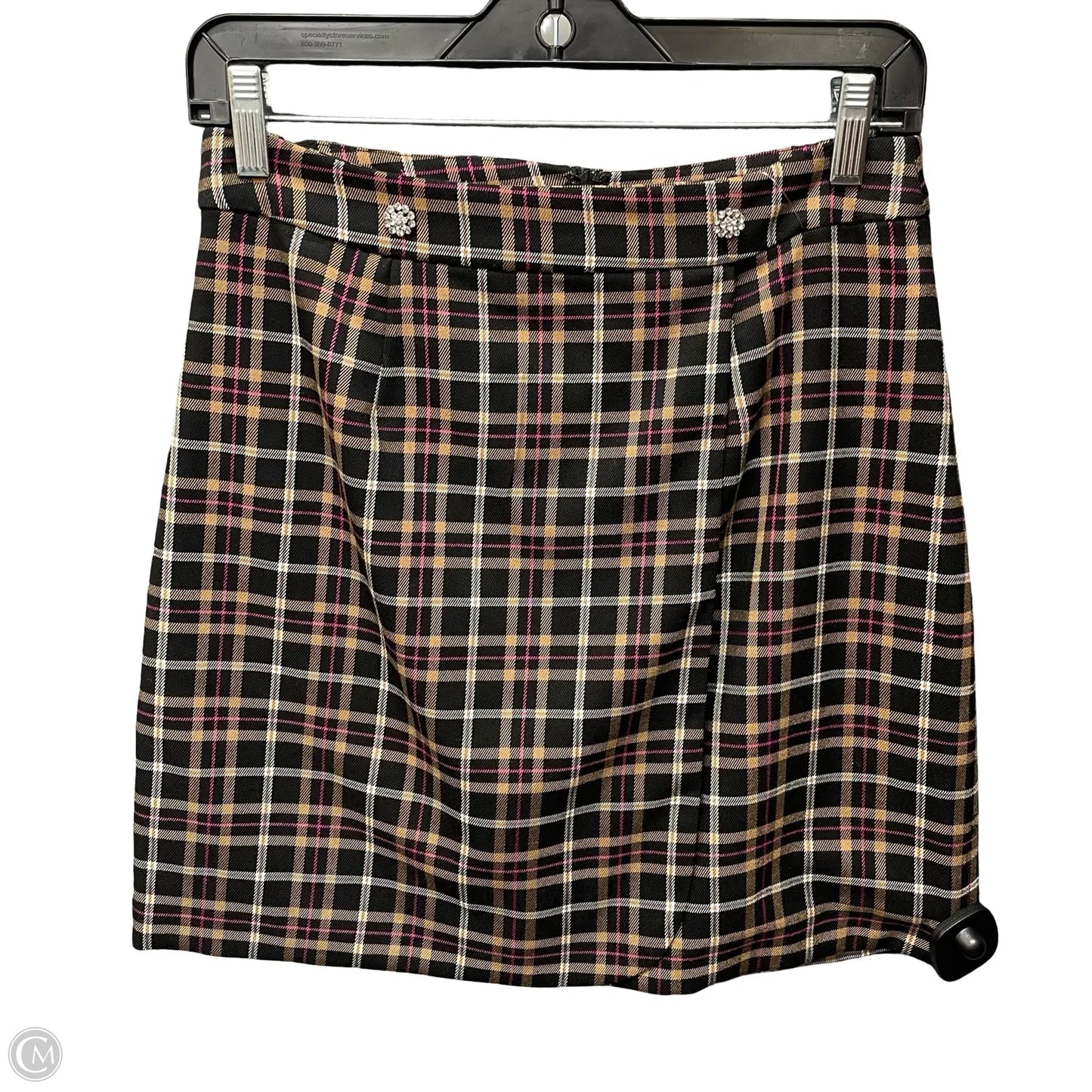 Skirt Mini & Short By Cece In Plaid Pattern, Size: 2