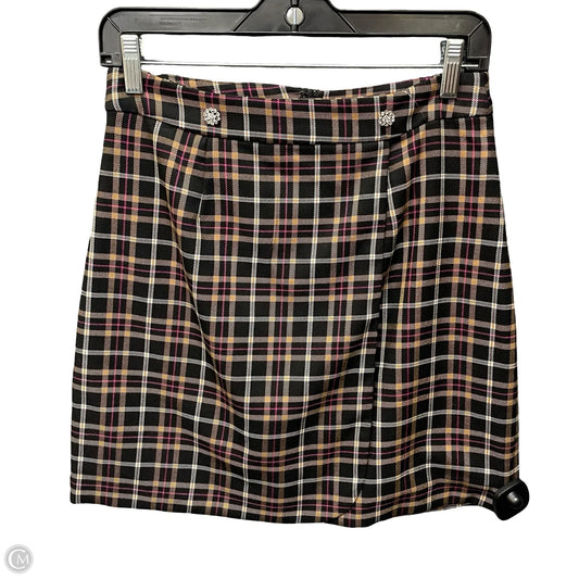 Skirt Mini & Short By Cece In Plaid Pattern, Size: 2