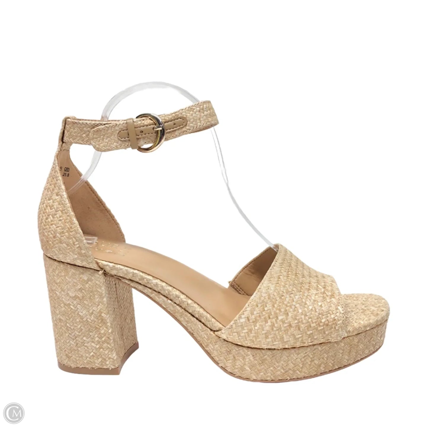 Sandals Heels Platform By Naturalizer In Tan, Size: 9.5