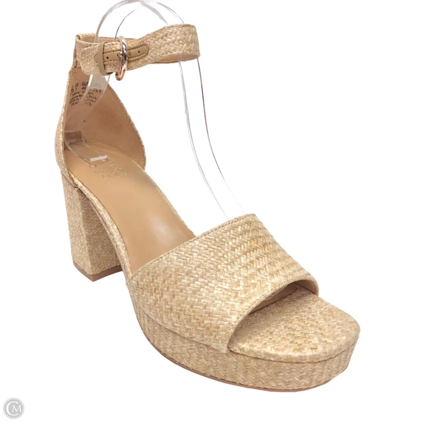 Sandals Heels Platform By Naturalizer In Tan, Size: 9.5