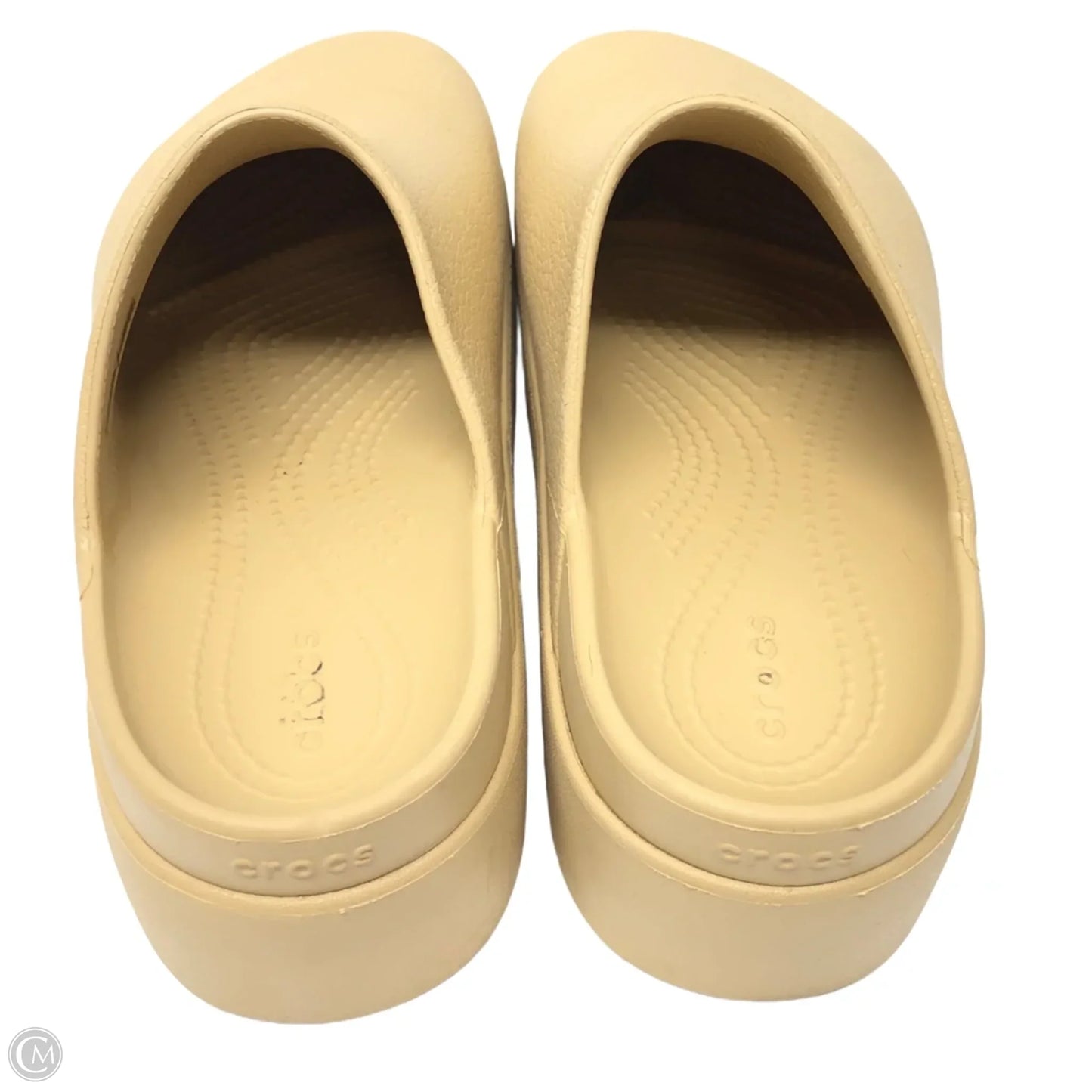 Shoes Heels Platform By Crocs In Beige, Size: 6