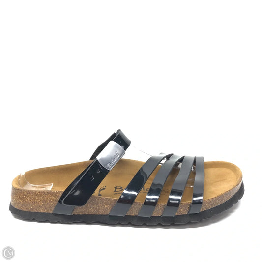 Sandals Flats By Birkenstock In Black, Size: 10