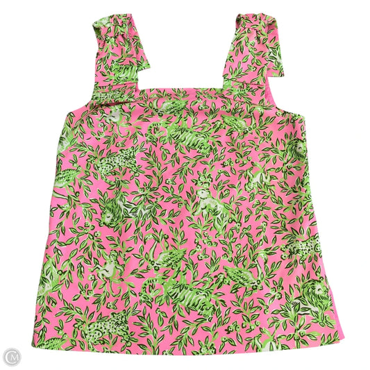 Top Sleeveless By Lilly Pulitzer In Green & Pink, Size: 12