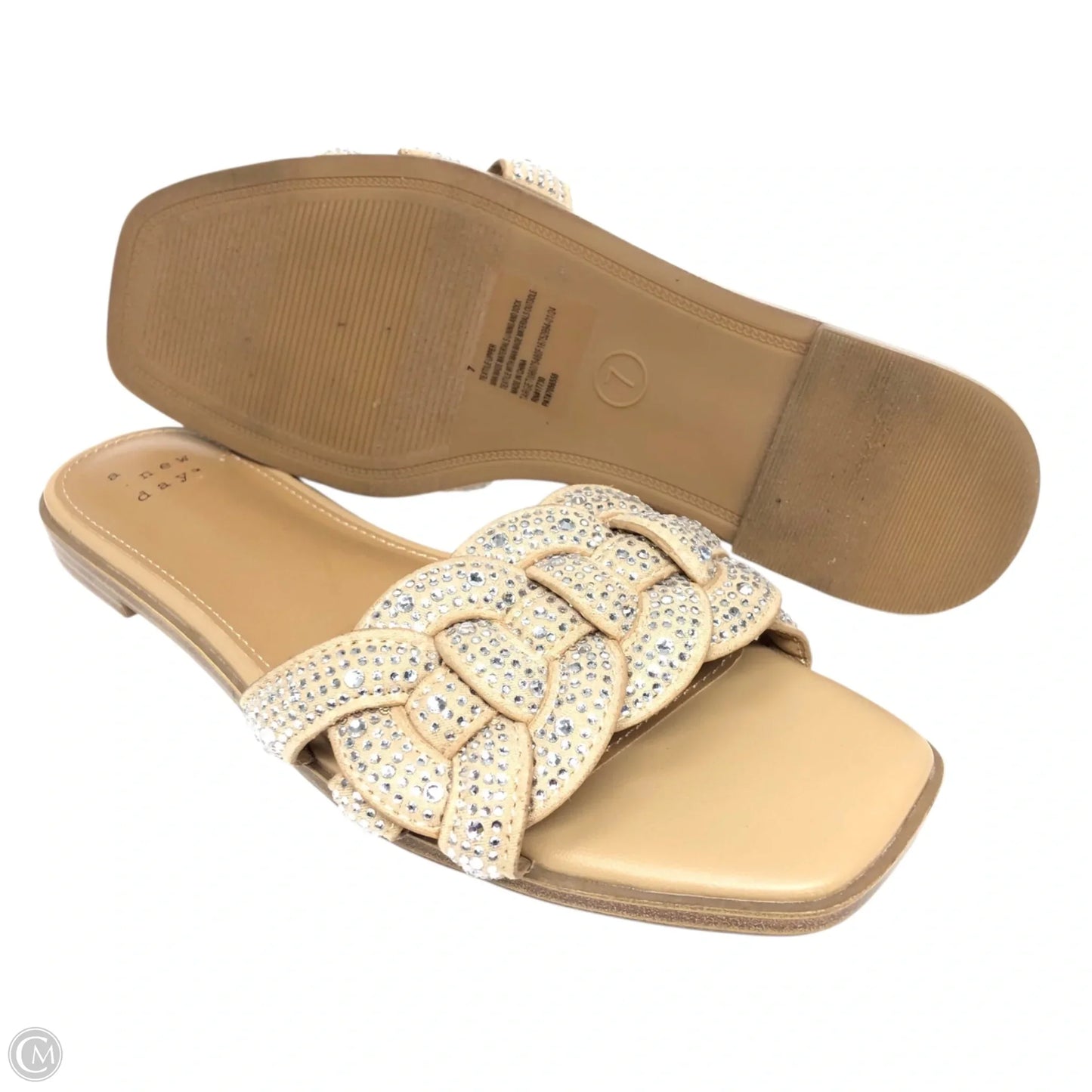 Sandals Flats By A New Day In Beige, Size: 7