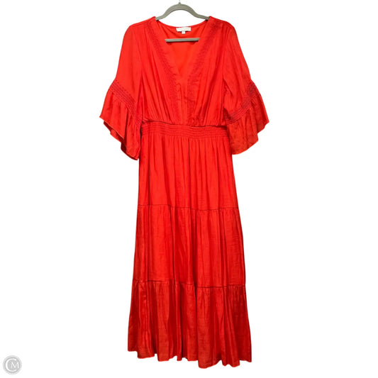 Dress Casual Midi By Clothes Mentor In Red, Size: 1x