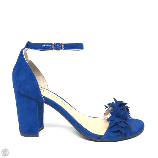 Sandals Heels Block By Unisa In Blue, Size: 7.5