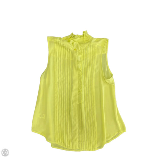 Blouse Sleeveless By Ann Taylor In Yellow, Size: M