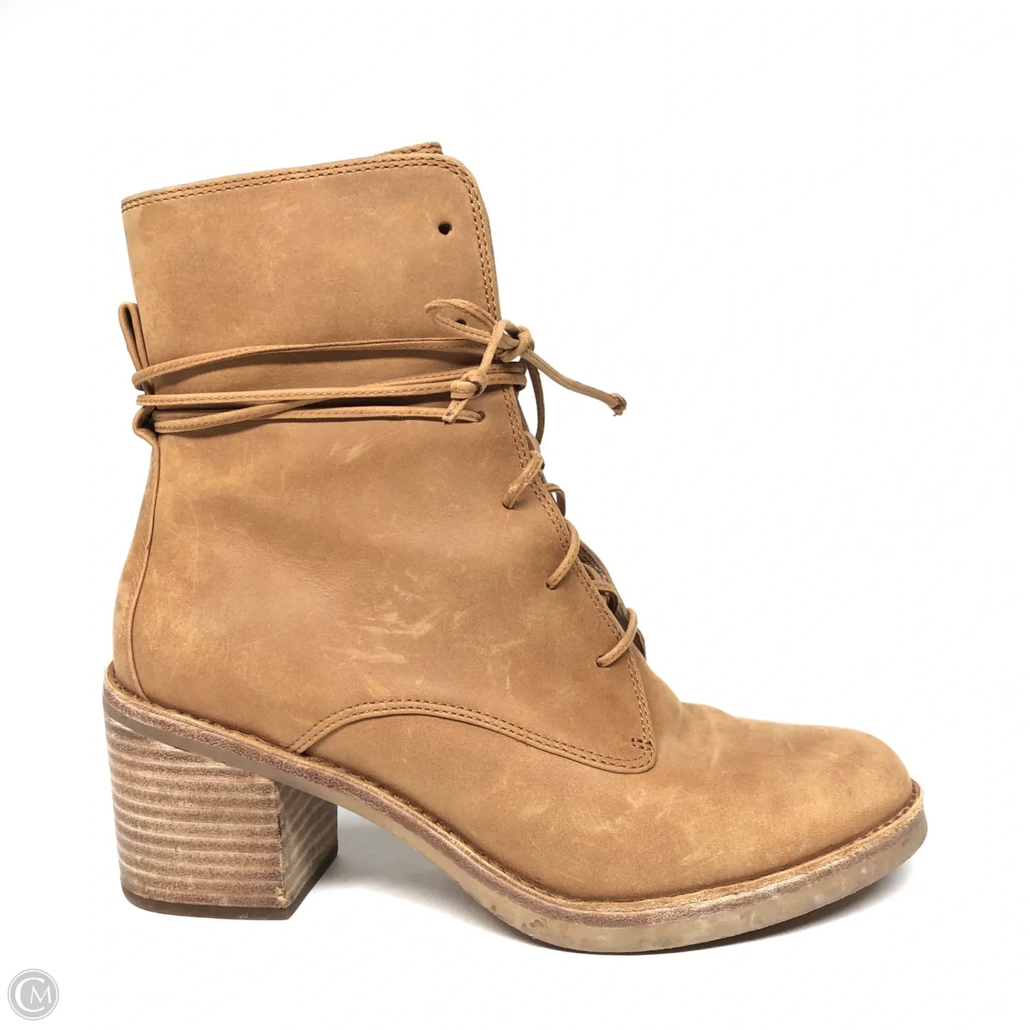 Boots Ankle Heels By Ugg In Tan, Size: 8
