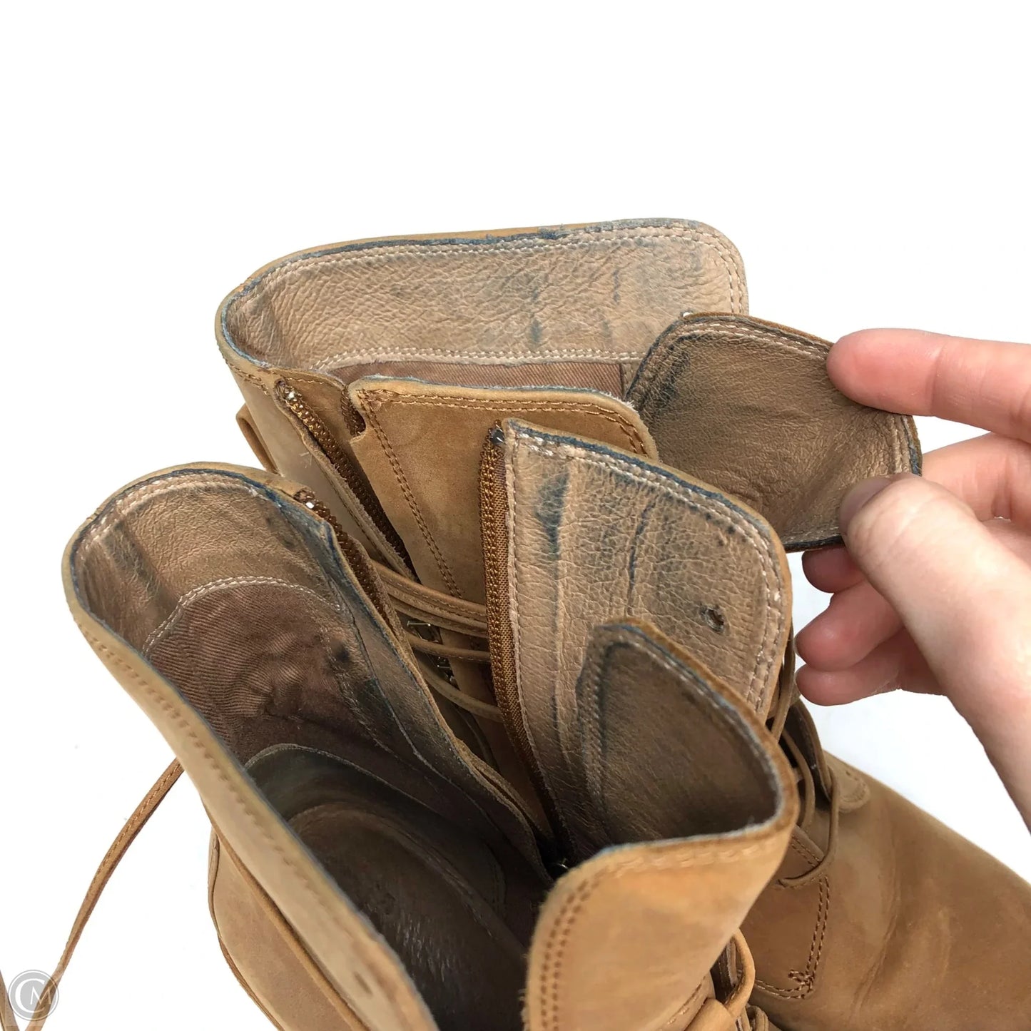 Boots Ankle Heels By Ugg In Tan, Size: 8