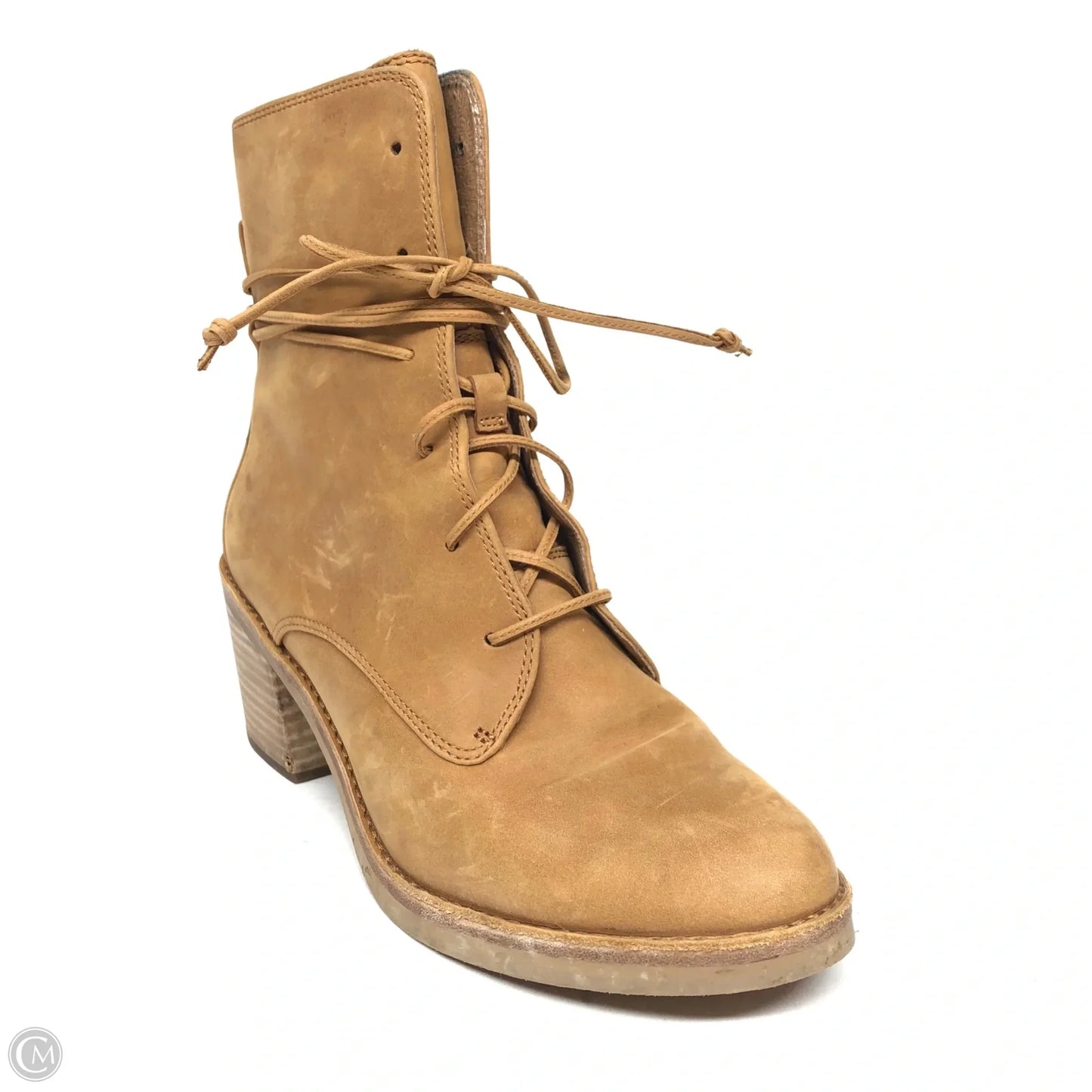 Boots Ankle Heels By Ugg In Tan, Size: 8