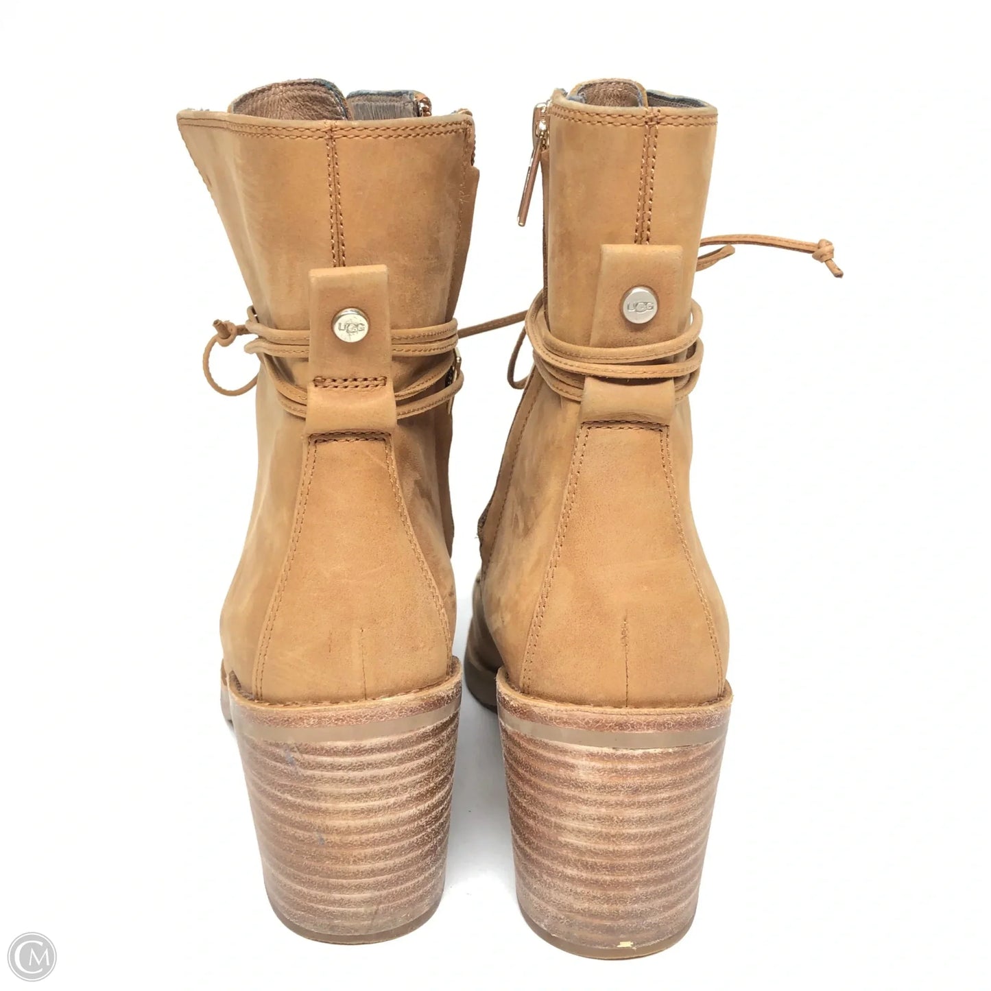 Boots Ankle Heels By Ugg In Tan, Size: 8