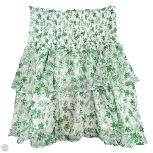 Skirt Mini & Short By Skies Are Blue In Green, Size: Xs