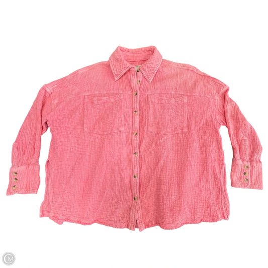 Top Long Sleeve By We The Free In Pink, Size: Xs