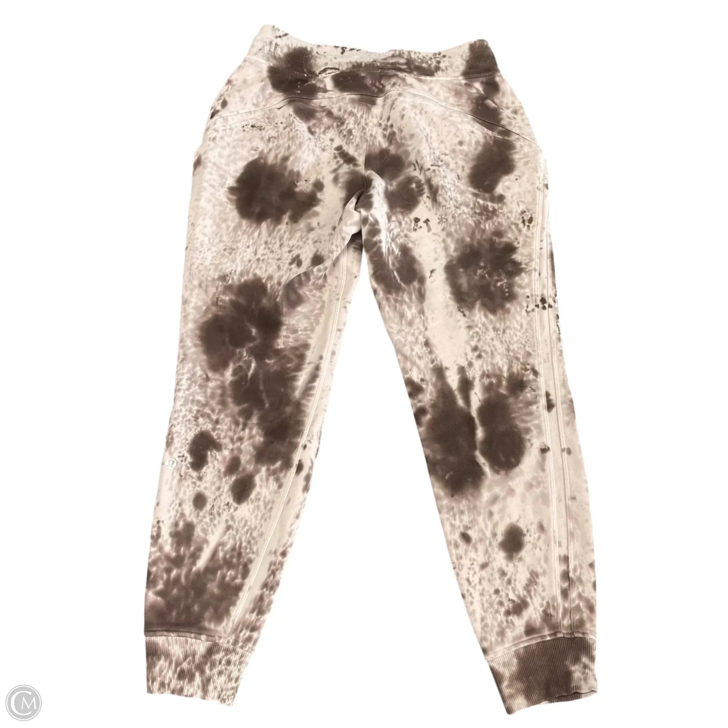 Athletic Pants By Lululemon In Brown & Cream, Size: Xs