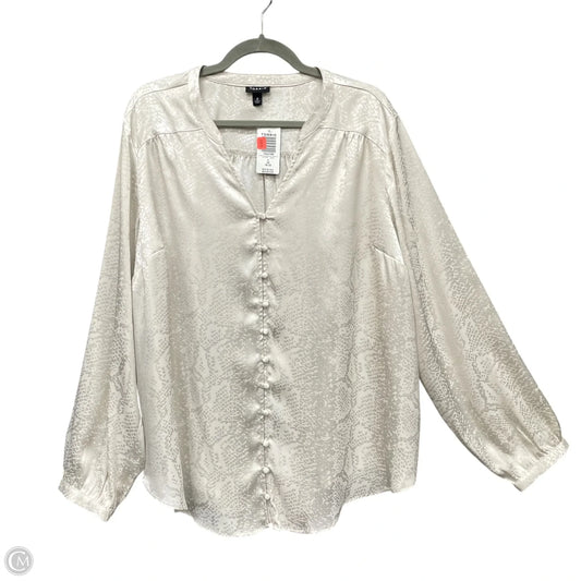 Blouse Long Sleeve By Torrid In Beige, Size: 2x