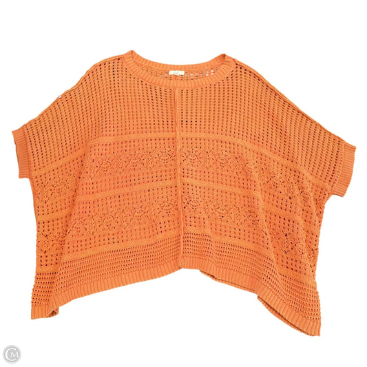 Top Short Sleeve By Easel In Orange, Size: L