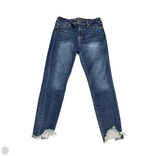 Jeans Skinny By Liverpool In Blue Denim, Size: 12