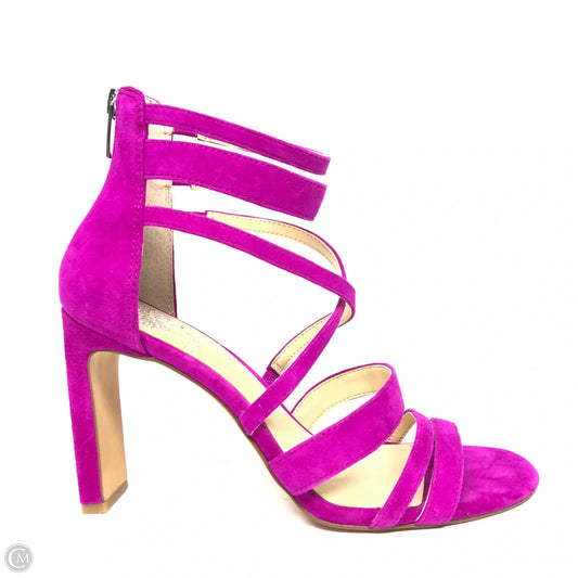 Sandals Heels Stiletto By Vince Camuto In Pink & Purple, Size: 8