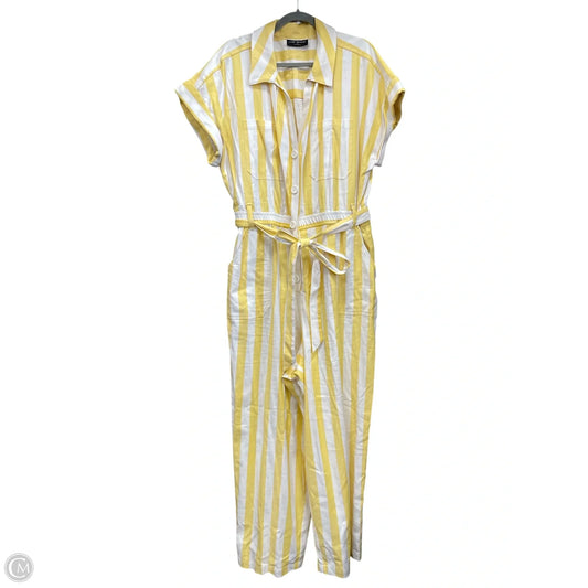 Jumpsuit By Lane Bryant In White & Yellow, Size: 20