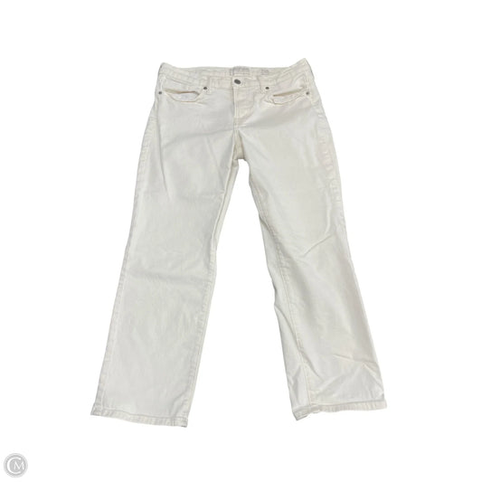 Jeans Cropped By Lucky Brand In Ivory, Size: 8