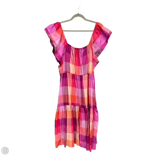 Dress Casual Midi By Time And Tru In Pink & Purple, Size: 22