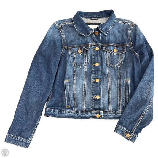 Jacket Denim By Loft In Blue Denim, Size: L