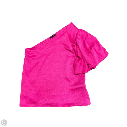 Blouse Short Sleeve By Clothes Mentor In Pink, Size: M