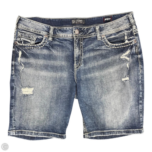 Shorts By Silver In Blue Denim, Size: 22