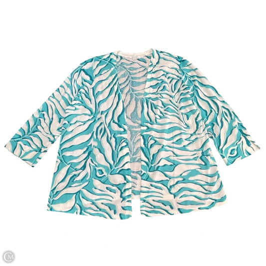 Cardigan By Chicos In Aqua, Size: 1x