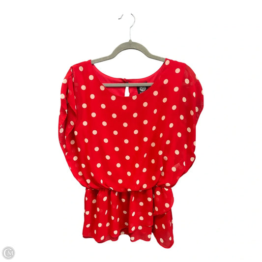 Top Short Sleeve By Bobeau In Red, Size: M
